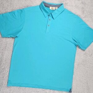 Hedge Mens Short Sleeve Polo Shirt Sz 2XL Aqua Blue Super Soft Cotton Blend NEW